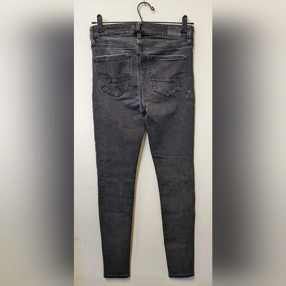 American Eagle Outfitters Dark Gray Skinny Jeans - Picture 2 of 5